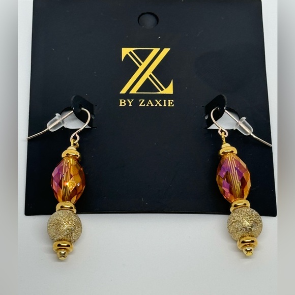 Z by Zaxie Stunning Multi Colored Faceted Stone Fish Hook Drop Earrings - Picture 2 of 15